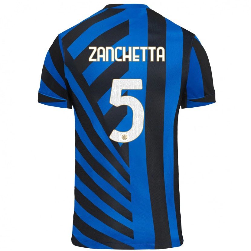 DanxenメンズMattia Zanchetta#5青黒ホームシャツ2024/25ジャージーユニフォーム