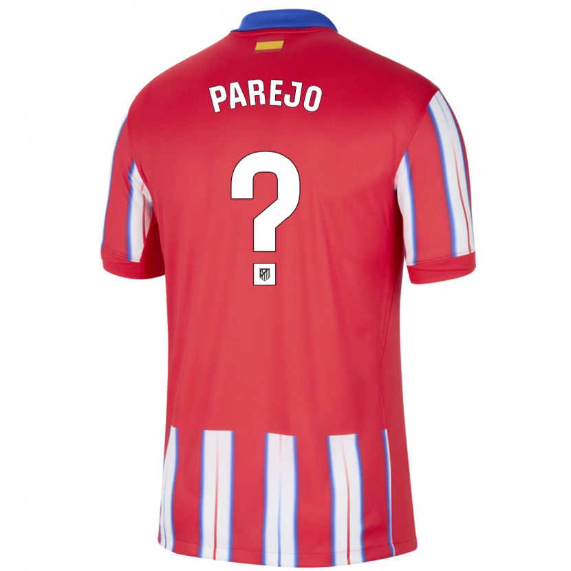 DanxenメンズÓscar Parejo#0赤 白 青ホームシャツ2024/25ジャージーユニフォーム