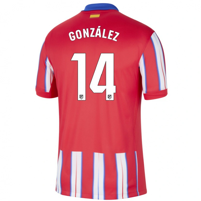 DanxenメンズJoaquín González#14赤 白 青ホームシャツ2024/25ジャージーユニフォーム