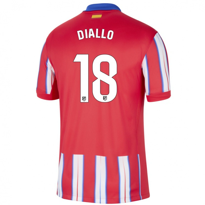DanxenメンズSelu Diallo#18赤 白 青ホームシャツ2024/25ジャージーユニフォーム