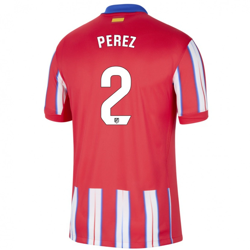 DanxenメンズXènia Pérez#2赤 白 青ホームシャツ2024/25ジャージーユニフォーム