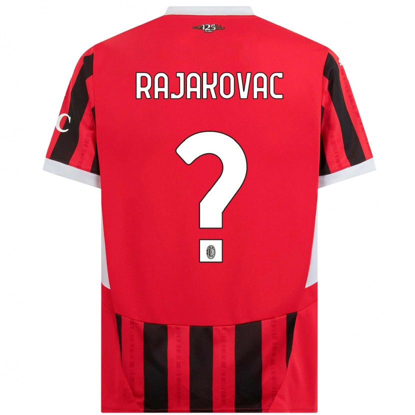 DanxenメンズMihajlo Rajakovac#0赤黒ホームシャツ2024/25ジャージーユニフォーム