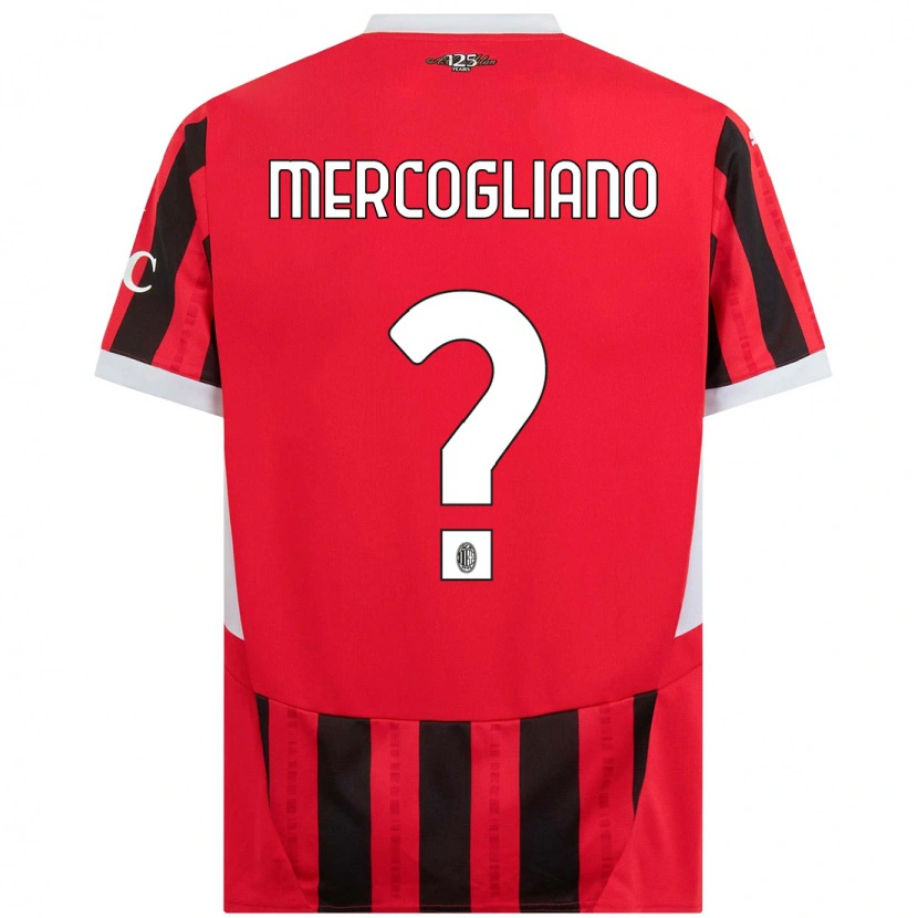 DanxenメンズMattia Mercogliano#0赤黒ホームシャツ2024/25ジャージーユニフォーム
