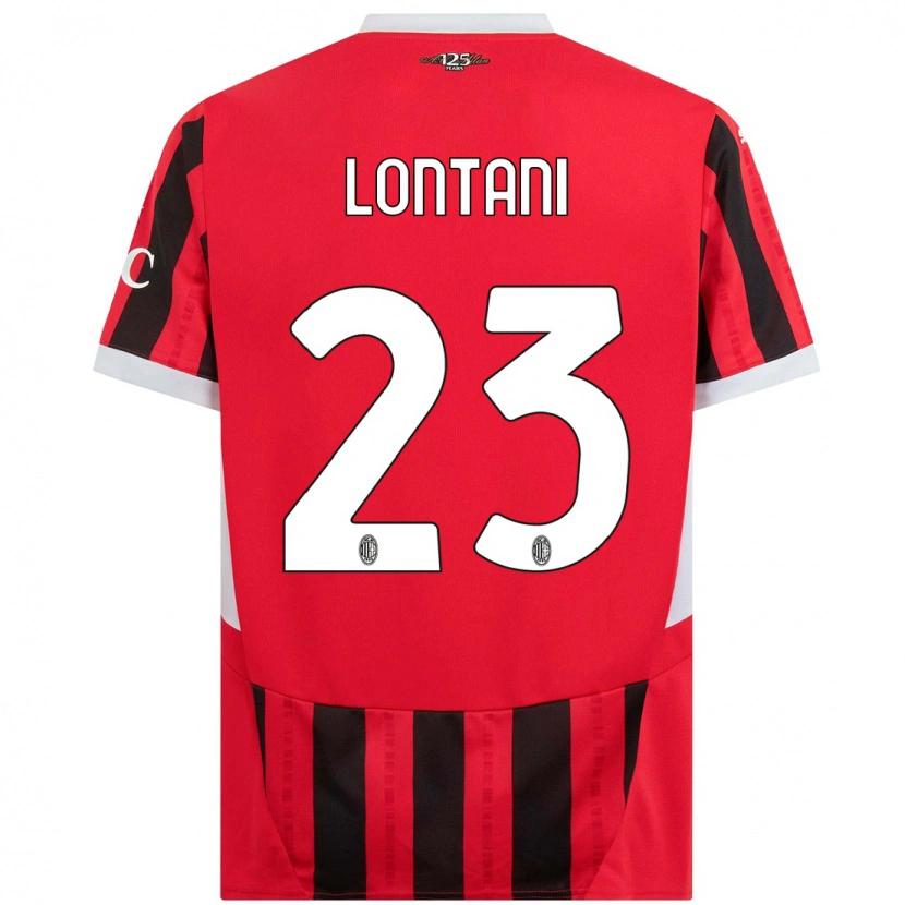 DanxenメンズSimone Lontani#23赤黒ホームシャツ2024/25ジャージーユニフォーム