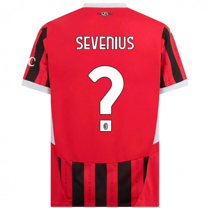 DanxenメンズOona Sevenius#0赤黒ホームシャツ2024/25ジャージーユニフォーム