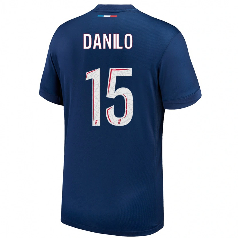 Danxenメンズダニーロ・ルイス・エーリオ・ペレイラ#15ネイビーブルー ホワイトホームシャツ2024/25ジャージーユニフォーム