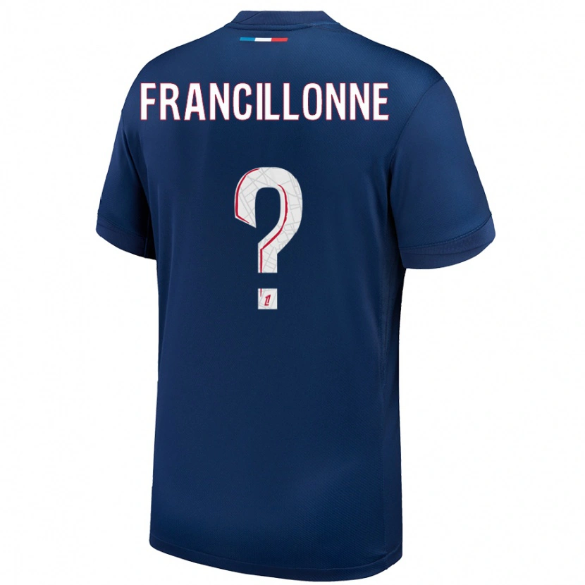DanxenメンズBryan Francillonne#0ネイビーブルー ホワイトホームシャツ2024/25ジャージーユニフォーム
