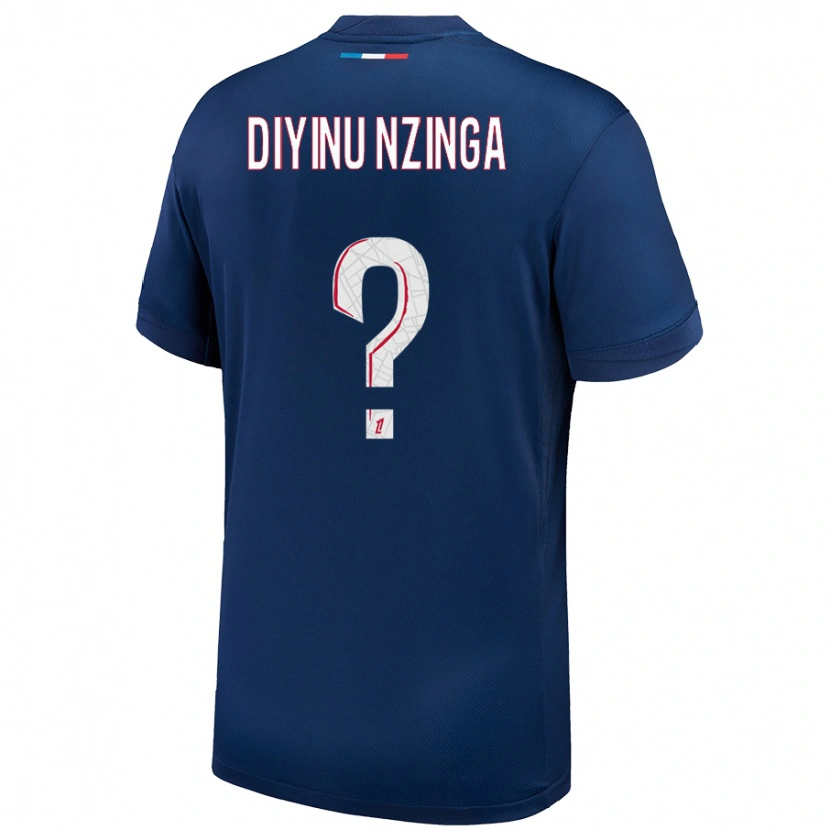 DanxenメンズVainqueur Diyinu Nzinga#0ネイビーブルー ホワイトホームシャツ2024/25ジャージーユニフォーム