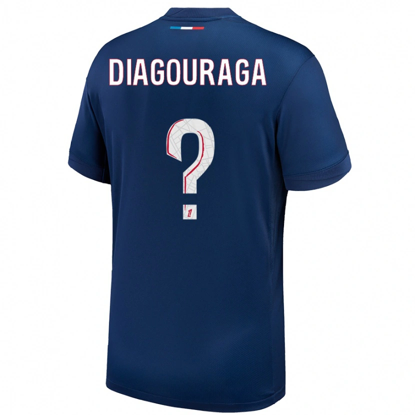 DanxenメンズToumani Diagouraga#0ネイビーブルー ホワイトホームシャツ2024/25ジャージーユニフォーム