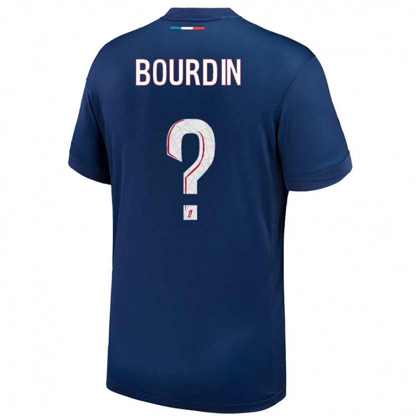 DanxenメンズPaul Bourdin#0ネイビーブルー ホワイトホームシャツ2024/25ジャージーユニフォーム