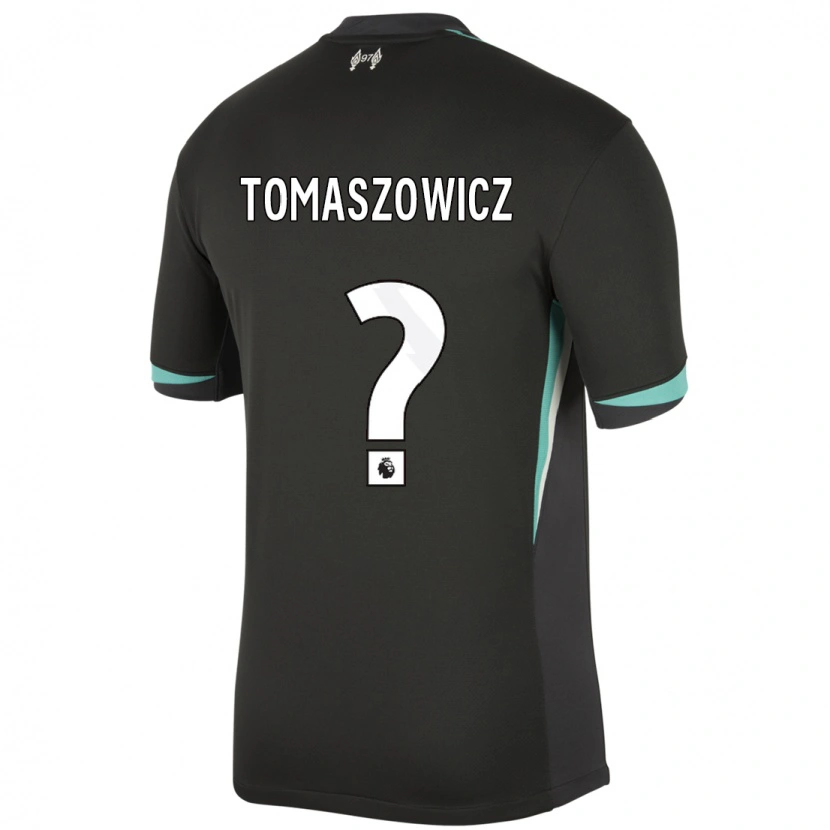 DanxenメンズAiden Tomaszowicz#0ブラック アンスラサイト ホワイトアウェイシャツ2024/25ジャージーユニフォーム