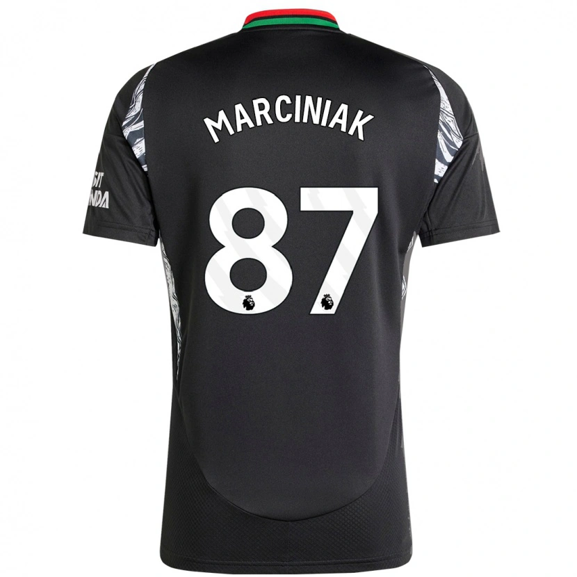 DanxenメンズAlex Marciniak#87黒アウェイシャツ2024/25ジャージーユニフォーム