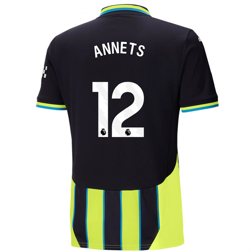 DanxenメンズEve Annets#12青 黄アウェイシャツ2024/25ジャージーユニフォーム
