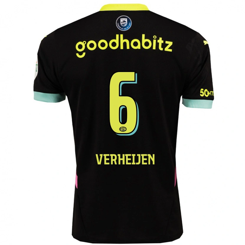 DanxenメンズJanneke Verheijen#6黒 黄アウェイシャツ2024/25ジャージーユニフォーム