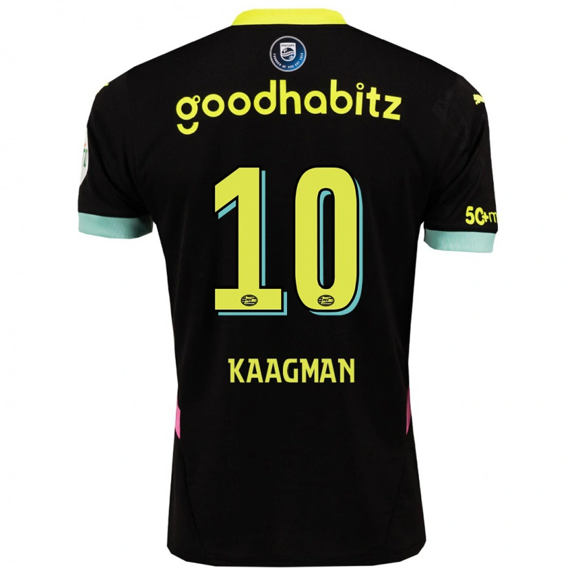 Danxenメンズイネッサ・カーフマン#10黒 黄アウェイシャツ2024/25ジャージーユニフォーム