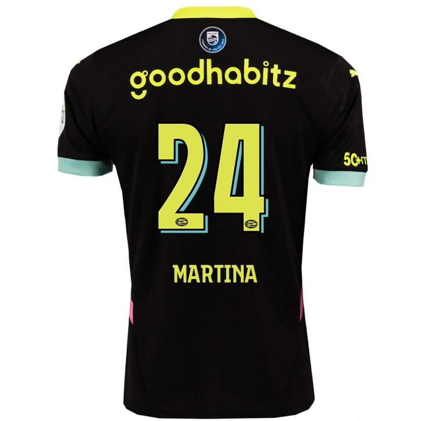 DanxenメンズShijona Martina#24黒 黄アウェイシャツ2024/25ジャージーユニフォーム