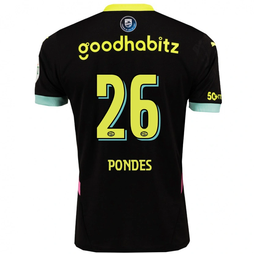 DanxenメンズMoon Pondes#26黒 黄アウェイシャツ2024/25ジャージーユニフォーム