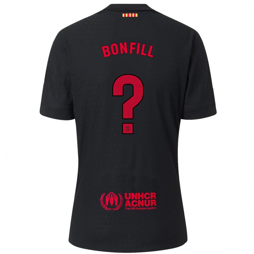 DanxenメンズMax Bonfill#0黒 赤アウェイシャツ2024/25ジャージーユニフォーム