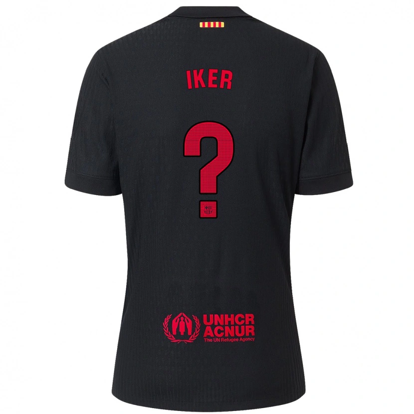 DanxenメンズIker Rodríguez#0黒 赤アウェイシャツ2024/25ジャージーユニフォーム