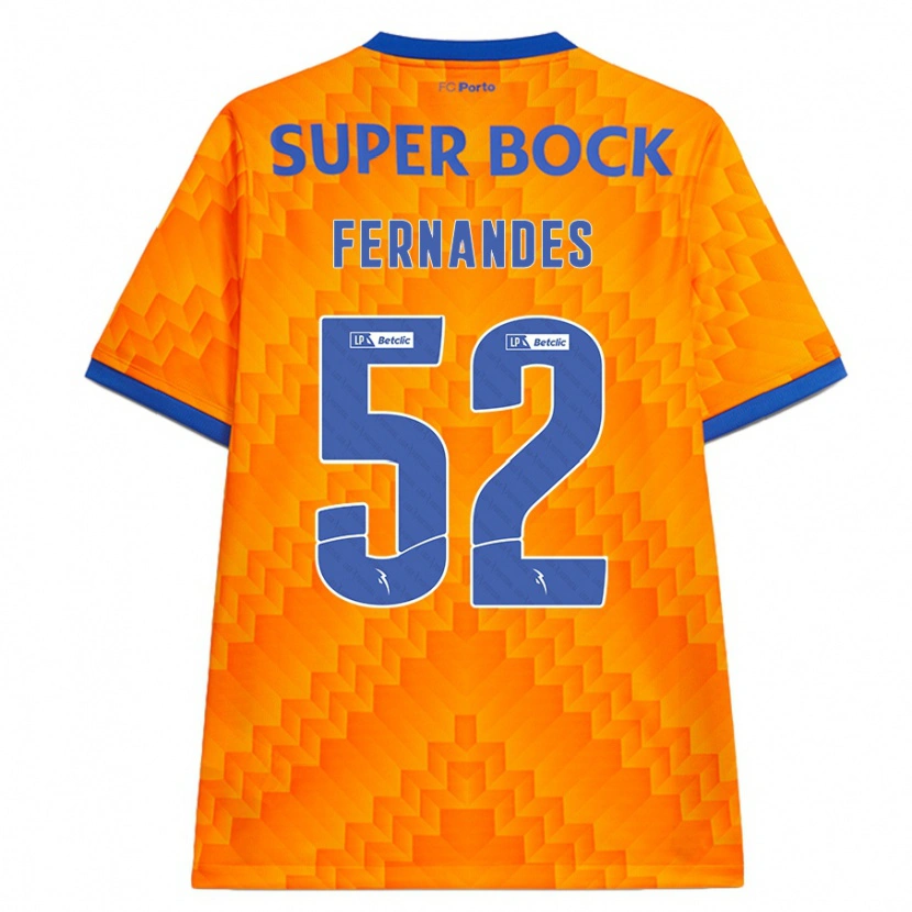 Danxenメンズマルティム・フェルナンデス#52オレンジアウェイシャツ2024/25ジャージーユニフォーム