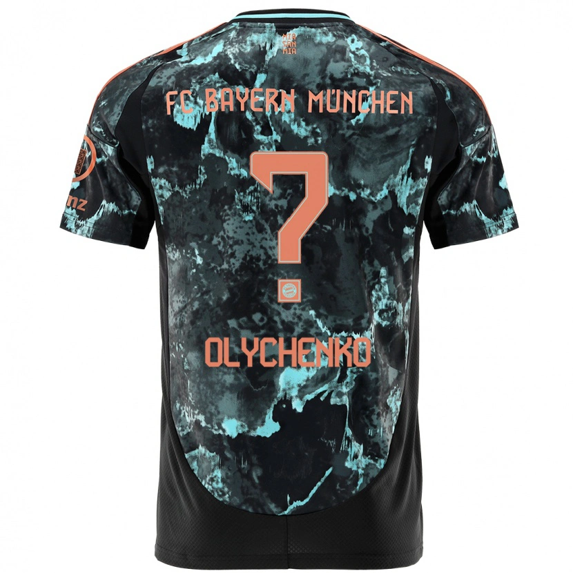 DanxenメンズBogdan Olychenko#0黒アウェイシャツ2024/25ジャージーユニフォーム
