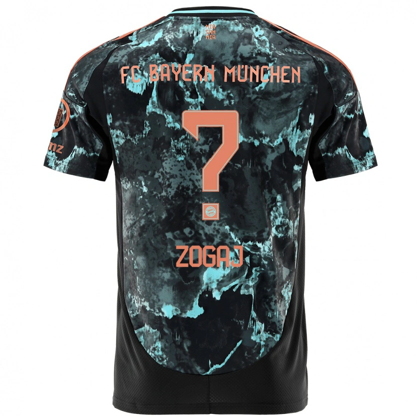 DanxenメンズNderim Zogaj#0黒アウェイシャツ2024/25ジャージーユニフォーム