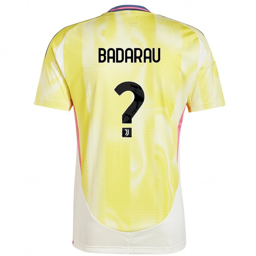 DanxenメンズFabio Bădărău#0ソーラーイエローアウェイシャツ2024/25ジャージーユニフォーム