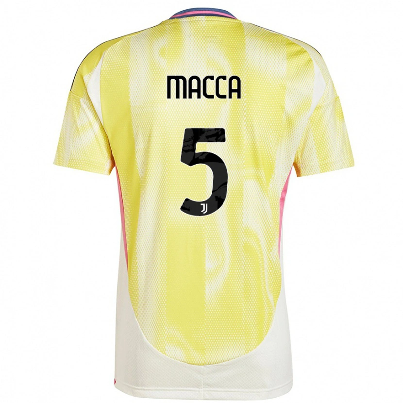 DanxenメンズFederico Macca#5ソーラーイエローアウェイシャツ2024/25ジャージーユニフォーム