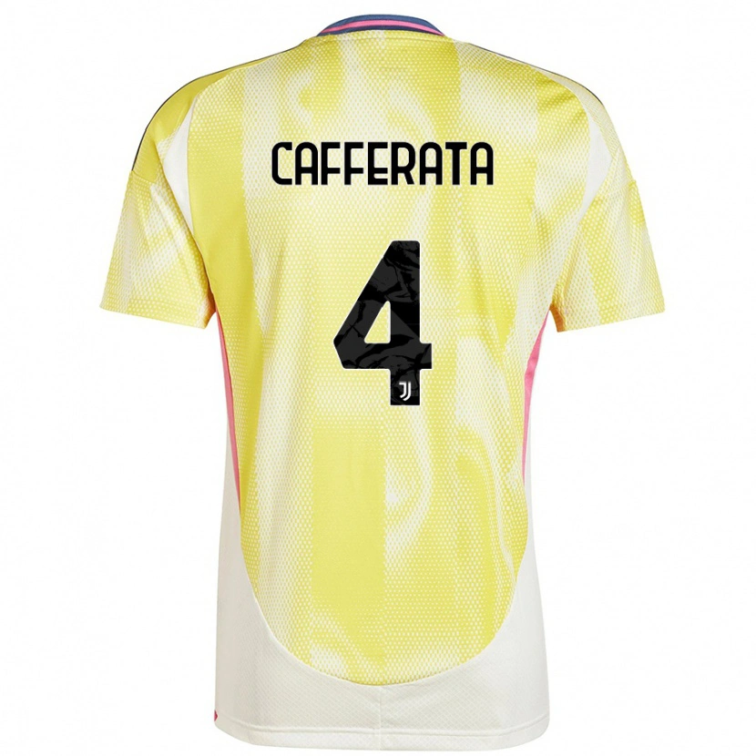 DanxenメンズFederica Cafferata#4ソーラーイエローアウェイシャツ2024/25ジャージーユニフォーム