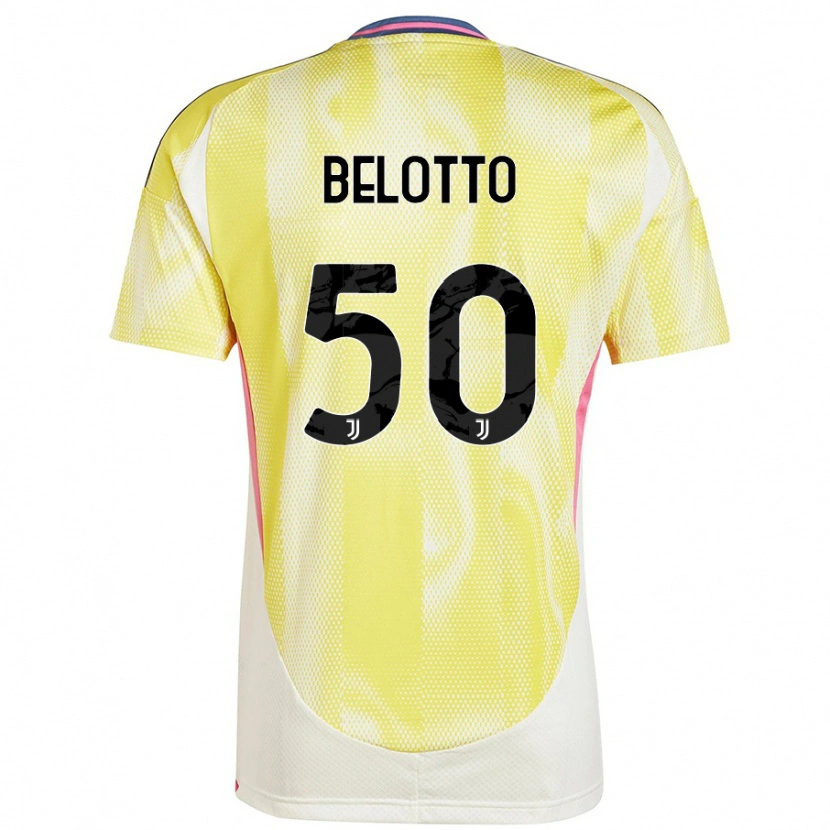 DanxenメンズSoledad Belotto#50ソーラーイエローアウェイシャツ2024/25ジャージーユニフォーム