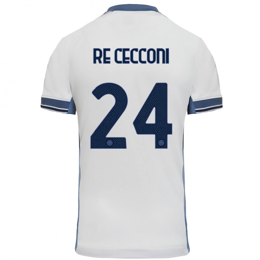 DanxenメンズGabriele Re Cecconi#24白 グレーアウェイシャツ2024/25ジャージーユニフォーム