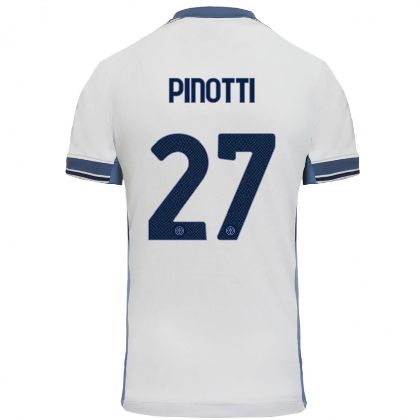 DanxenメンズManuel Pinotti#27白 グレーアウェイシャツ2024/25ジャージーユニフォーム