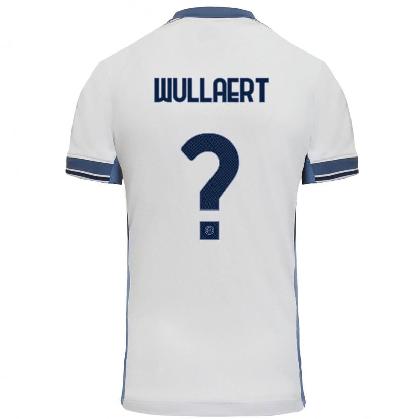DanxenメンズTessa Wullaert#0白 グレーアウェイシャツ2024/25ジャージーユニフォーム