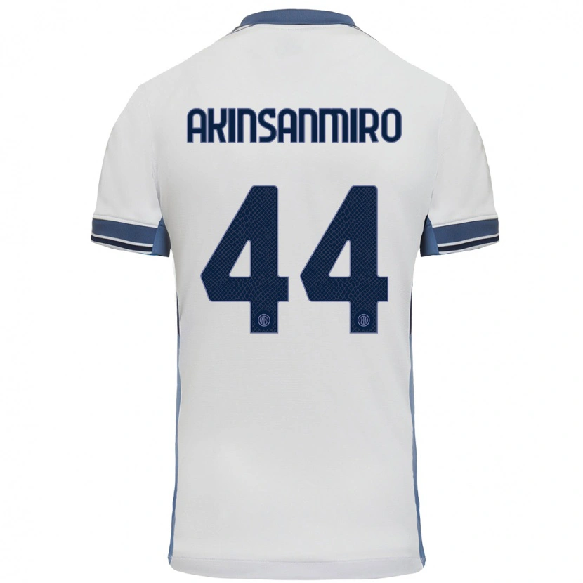 Danxenメンズエベネザー・アキンサンミロ#44白 グレーアウェイシャツ2024/25ジャージーユニフォーム
