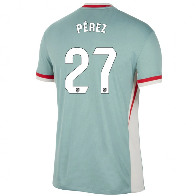 DanxenメンズNoé Pérez#27ライトベージュブルーアウェイシャツ2024/25ジャージーユニフォーム