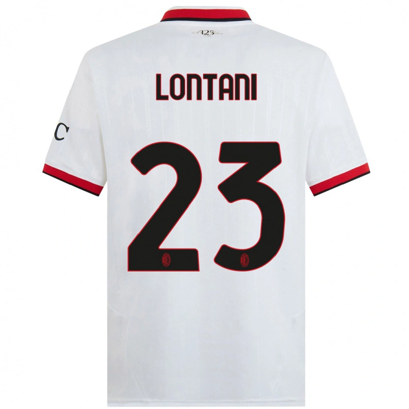DanxenメンズSimone Lontani#23白 黒 赤アウェイシャツ2024/25ジャージーユニフォーム