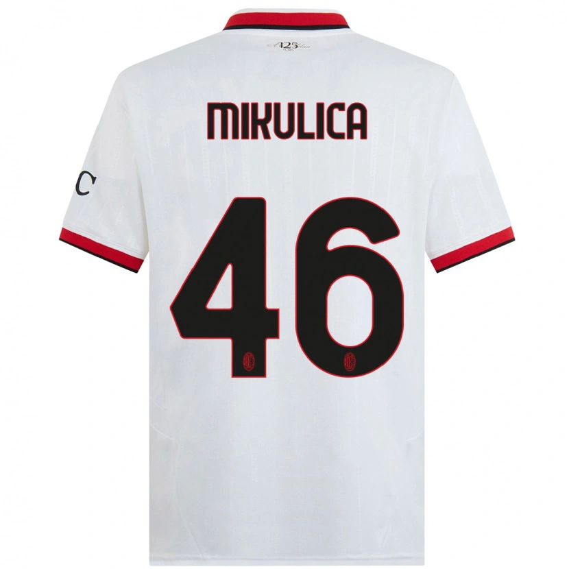 DanxenメンズPetra Mikulica#46白 黒 赤アウェイシャツ2024/25ジャージーユニフォーム