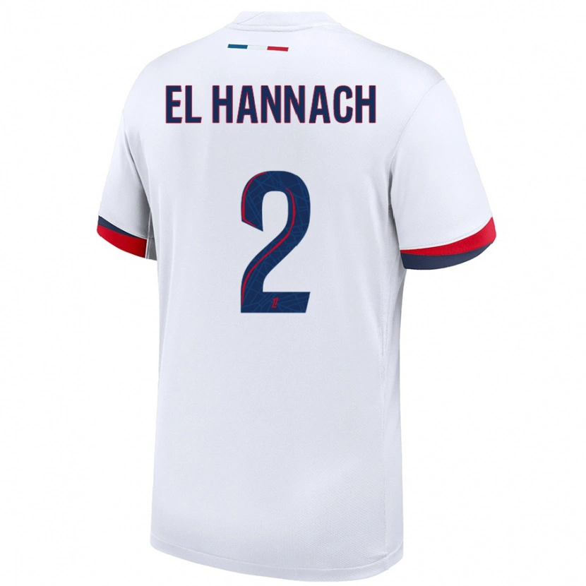 DanxenメンズNaoufel El Hannach#2白 青 赤アウェイシャツ2024/25ジャージーユニフォーム
