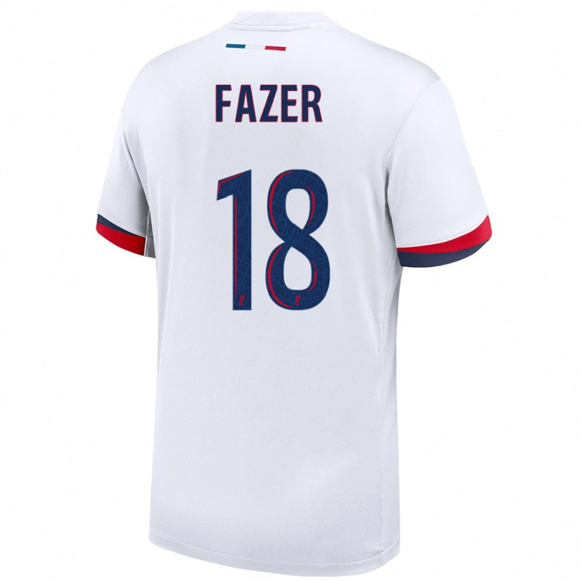 Danxenメンズローリナ・ファゼール#18白 青 赤アウェイシャツ2024/25ジャージーユニフォーム