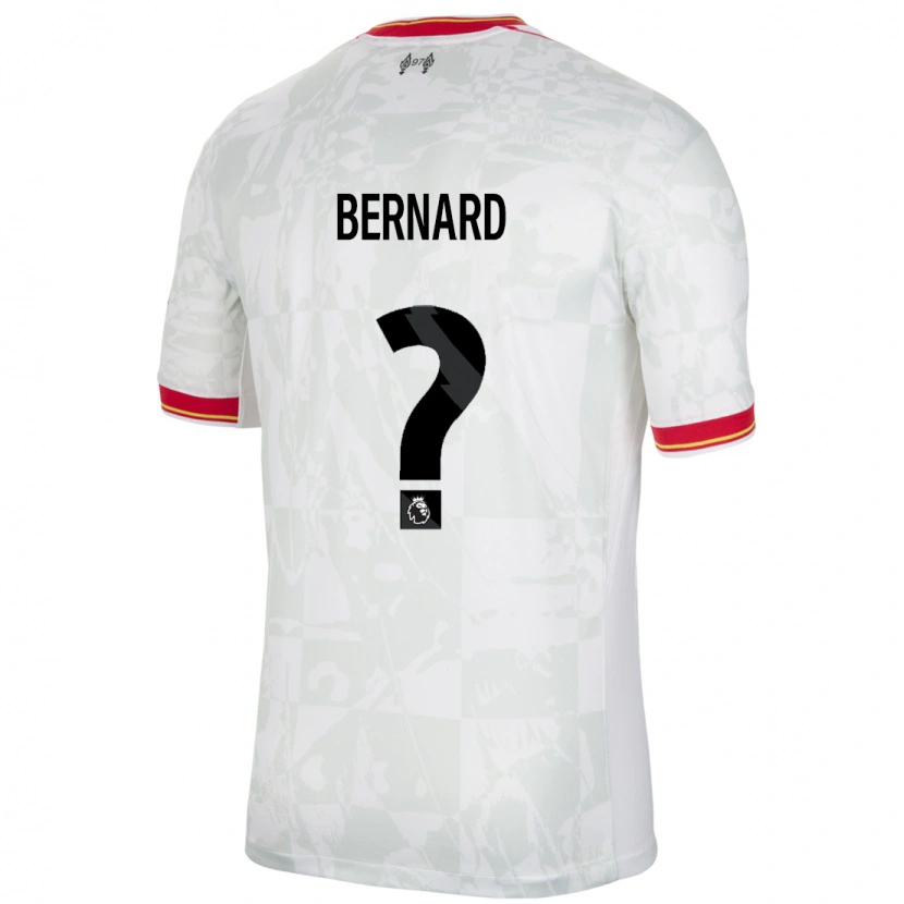 DanxenメンズDj Bernard#0ホワイト レッド ブラックサードユニフォームシャツ2024/25ジャージーユニフォーム