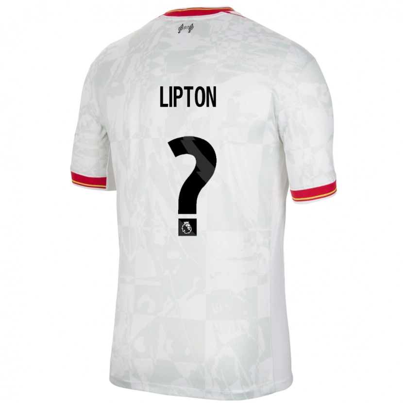DanxenメンズJoe Lipton#0ホワイト レッド ブラックサードユニフォームシャツ2024/25ジャージーユニフォーム
