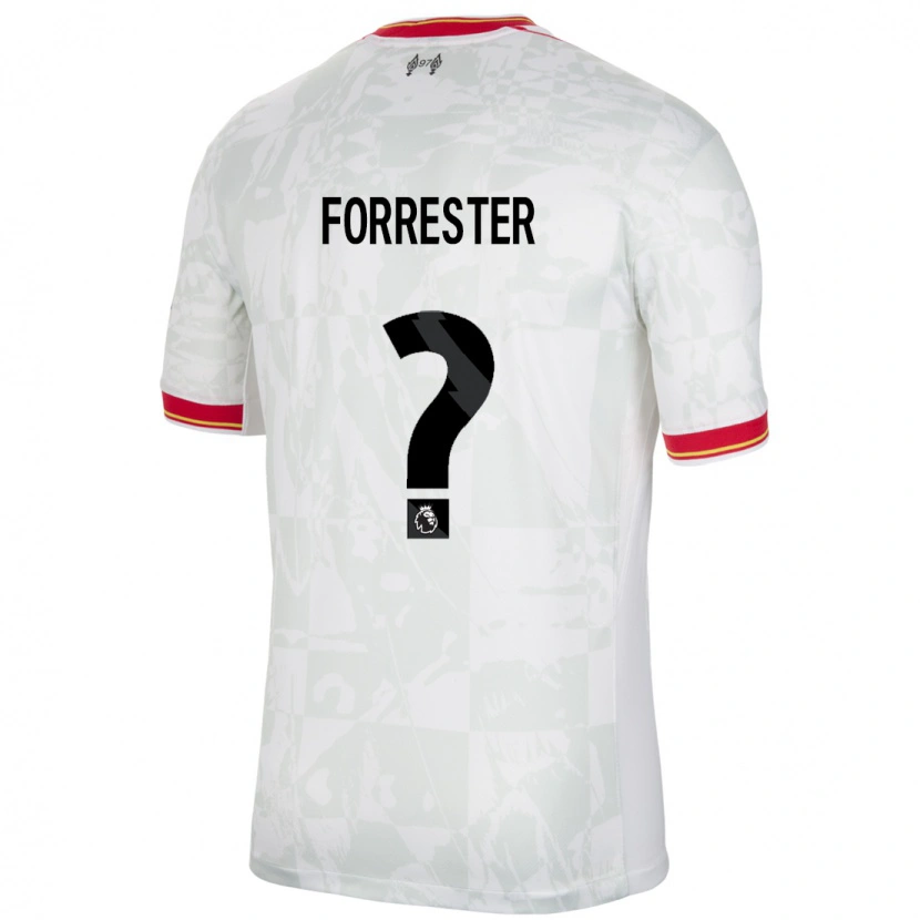 Danxenメンズラモア・フォレスター#0ホワイト レッド ブラックサードユニフォームシャツ2024/25ジャージーユニフォーム