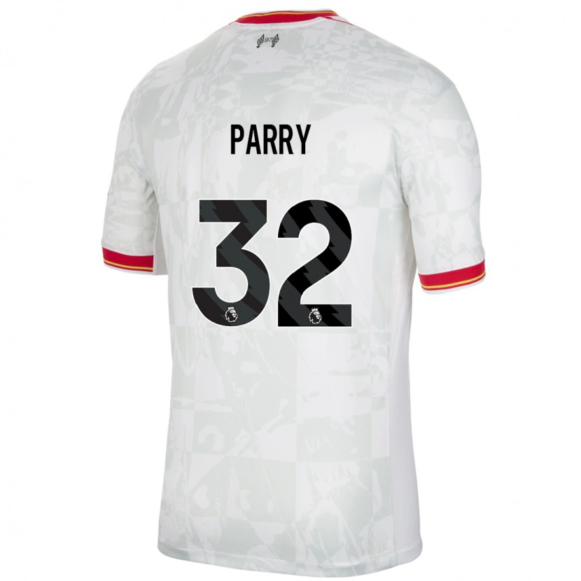 Danxenメンズルーシー・アナベル・パリー#32ホワイト レッド ブラックサードユニフォームシャツ2024/25ジャージーユニフォーム
