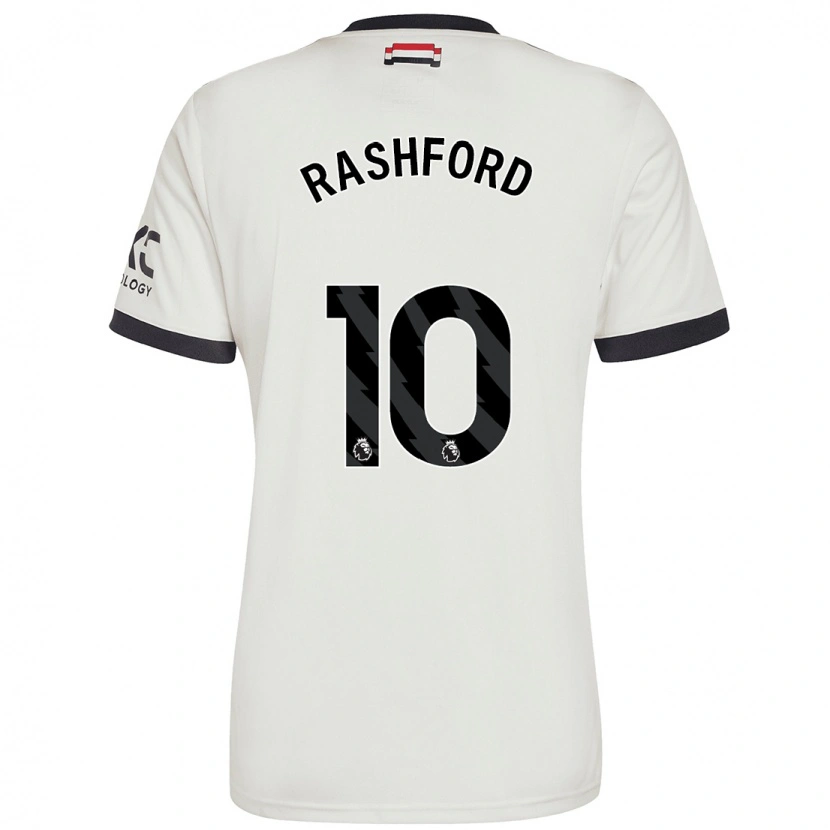 Danxenメンズマーカス・ラッシュフォード#10オフホワイトサードユニフォームシャツ2024/25ジャージーユニフォーム