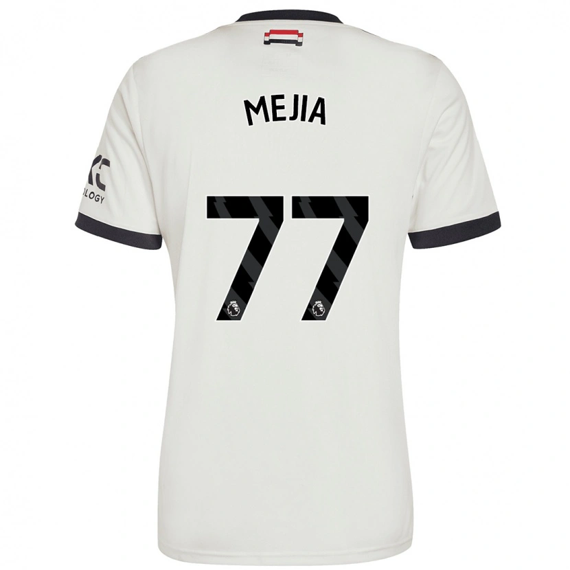 Danxenメンズホセ・マテオ・メヒア・ピエドライタ#77オフホワイトサードユニフォームシャツ2024/25ジャージーユニフォーム