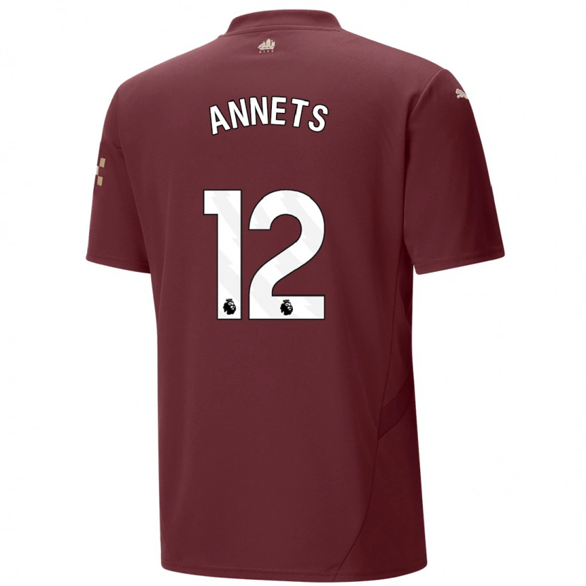 DanxenメンズEve Annets#12マルーンサードユニフォームシャツ2024/25ジャージーユニフォーム
