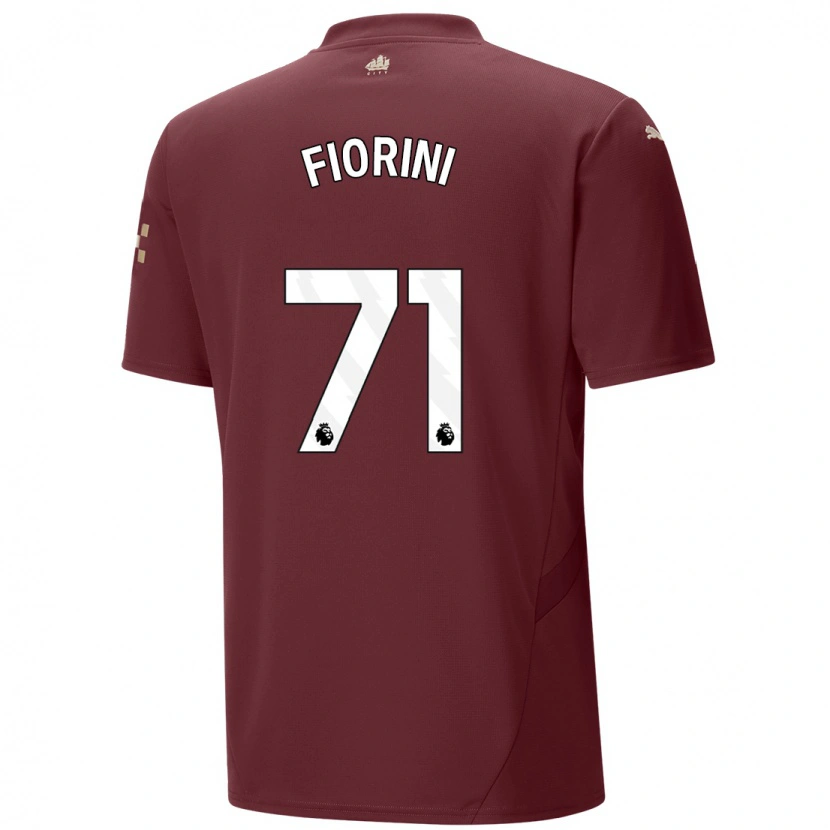 Danxenメンズルイス・フィオリーニ#71マルーンサードユニフォームシャツ2024/25ジャージーユニフォーム