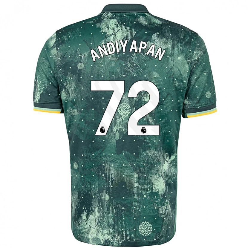 Danxenメンズウィリアム・アンディヤパン#72ミントグリーンサードユニフォームシャツ2024/25ジャージーユニフォーム