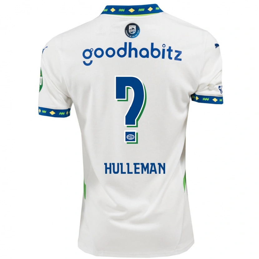 DanxenメンズDaan Hulleman#0ホワイト ダークブルーサードユニフォームシャツ2024/25ジャージーユニフォーム
