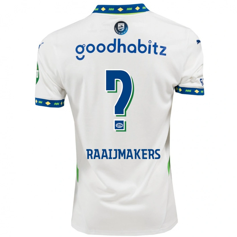DanxenメンズLars Raaijmakers#0ホワイト ダークブルーサードユニフォームシャツ2024/25ジャージーユニフォーム
